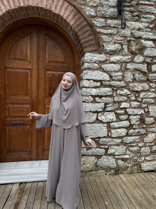 Feraye Sufle Takım (Açık Vizon) resmi